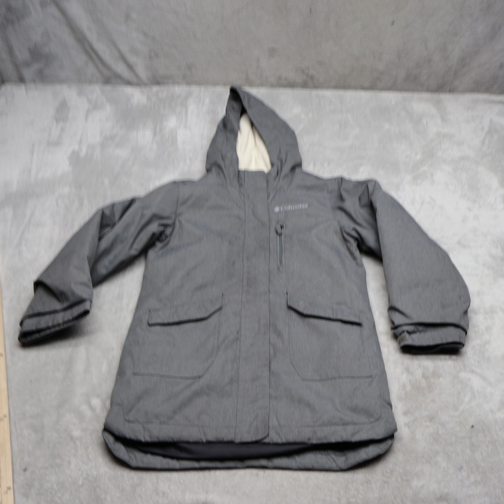 Columbia Jacket Girls XS 6/6X Gray Suttle Mountain Long Insulated Omni Heat